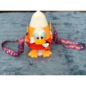 Disney Parks Candy Corn Donald Duck Sip Cup Tumbler With Lanyard Halloween